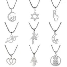 Pendant Necklaces Ladies Hip Hop Stainless Steel Necklace Simple Versatile Street Jewelry