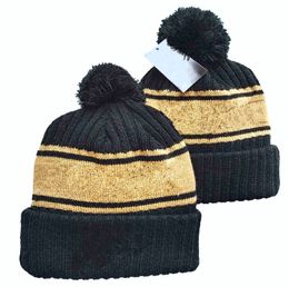gold sideline beanies basketball Beanie Hat Knit Beanies Winter WITHIOUT POM For Man Woman World Series Ball Christmas FAN Knitted Casquette