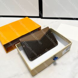 Mens Leather Wallet Designer Card Holder High Quality Men Credit Card Holders Classic Business Card Case With Box Wholesale 3 Colours