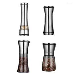 Storage Bottles Manual Pepper Grinder Polished Stainless Steel Coarseness Adjustable Ceramic Rotor Salt Mill Kitchen Tool