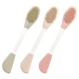 Makeup Brushes 3 Pcs Double-Headed Facial Treatment Brush Sofcomfort Face Scrubber Silicone Mask Applicator Cleaning Silica Gel