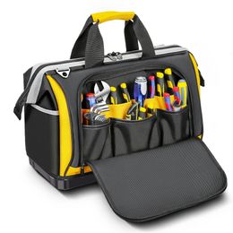 Professional Zipper Layer Large Capacity Multifunctional Waterproof Tool Bags Oxford Cloth Electrician Organiser 240123