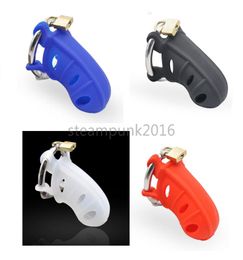 New steel ring Male Penis Device/Belt Lockable silicone Cage restraint #R432000961