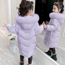 Down Coat Teenage Outfit Girls Winter Jacket 4 To 12 Years Old Thick Warm Parkas Kids Windbreaker Fur Collar Hooded Child Outerwear