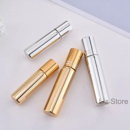 10ml Roll On Glass Bottle Empty Gold Silver Perfume Bottles With Metal Roller Ball Portable Refillable Essential Oil Bottle TH1277