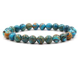 Beaded Update Mticolor Stone Bracelets Strand For Women Men Reiki Prayer Fashion Jewelry Drop Delivery Dha9F