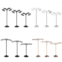 Jewelry Pouches 3x/Set Shelf Display Rack Stand Holder Earring Ear Stud Metal Organizer Dropship