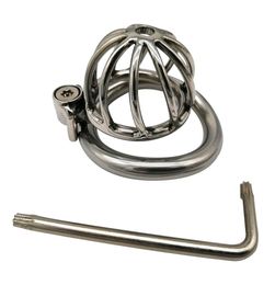 Screw Lock Ergonomic Design Stainless Steel Male Device Super Small Cock Cage Penis lock Cock Ring Belt S070 2207125655310