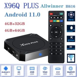 Smart TV SetTop Box X96Q Plus Android 110 464GB AllWinner H616 4K Media Player 240130