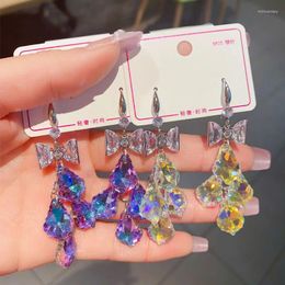 Dangle Earrings Design Shiny Crystal For Women Graceful Multi Colour Sequins Drop Wedding Party Jewellery