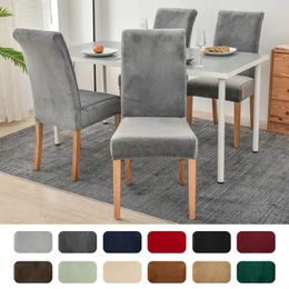 Chair Covers 1PC Plush Cover Thickening Velvet Home El Integrated Elastic Dining Computer Seat Cushion