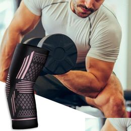 Elbow Knee Pads Soft Stretchy Winter Warm Compression Sleeve For Men Women Elastic Breathable Arm Fitness Sports Drop Delivery Outdoor Otazj