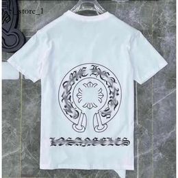 Chromees Hearts Classic Mens T Shirts Heart High Quality Brand Crew Neck Chromes Short Sleeves Tops Tees Tshirt Casual Horseshoe Sanskrit Cross Print Chrome 288