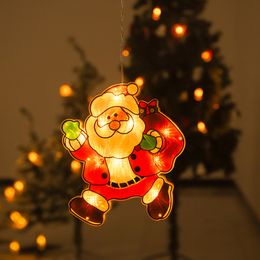 Christmas Lamp Window Hanging Lamp Christmas Decorative Lamp Shop Window Room Decoration LED Sucker Light Small Coloured Lamp