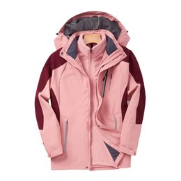 Hiking Jacket 3 in 1 Windbreaker Outwear Runing Twopieces Sets Fishing Coats Mens Womens Waterproof Windproof Parkas 240202