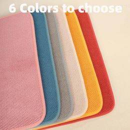 Table Mats Super Absorbent Dish Drying Mat Coffee Large Kitchen Draining Pat Anti-slip Tableware Dinnerware Placemat