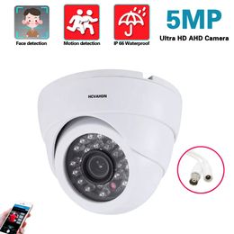 White CCTV AHD Dome Camera 5MP HD Oudoor Indoor Home BNC Security Analogue Camera XMEYE 2MP 1080P DVR Video Surveillance Cam H.265 240126