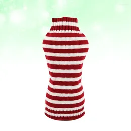 Dog Apparel Red And White Stripe Sweater Fashion Christmas Pet Costume Woollen Clothes (Fine Size XL)