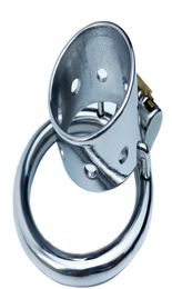 Massage Stainless Steel Metal Penis Ring Open Cage Head 35mm Device Adult Cock Cage For Men Wear On The Penis Sex Toys2342549