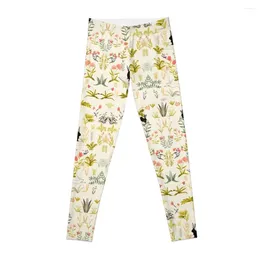 Active Pants Flowers Patternwith Little Black Rabbits Leggings For Girls Sport Fitness Clothing Womens