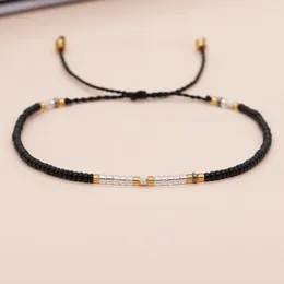 Link Bracelets Go2boho 2024 Fashion Beaded Boho Handmade Minimalist Tiny Glass Bead Jewelry Design Simple Gifts For Women Men