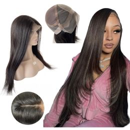 12 Inches Vietnamese Virgin Human Hair Natural Colour 150% Density 4x4 Silk Top Full Lace With PU Perimeter Wig for Black Woman