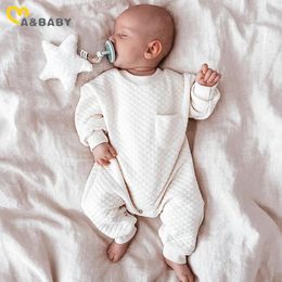 Ma Baby 024M born Baby Boy Girl Romper Infant Toddler Long Sleeve Jumpsuit Warm Autumn Spring Clothing 240118