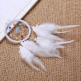 Decorative Figurines 1pc Handmade Dream Catcher Hanging With Rattan Bead Feathers Wall Car Decor Ornament Brand And High Quality