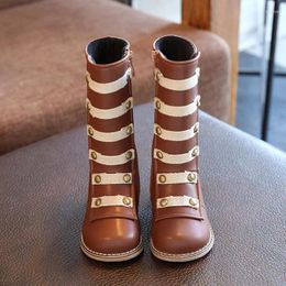 Boots Children's Shoes Girls Rivet Fashion High Princess Baby Riding