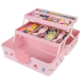 Multi-layer Hairpin Organiser Head Rope Headband Display Rack Cute Girl Jewellery Case Childrens Hair Accessories Storage Box 240130