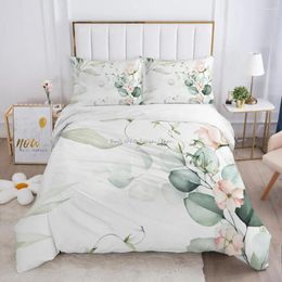 Bedding Sets Luxury Set King Queen Euro Duvet Cover Pillow Case Bed Linens Quilt 220x240 240x260 Rustic Flower Leaf