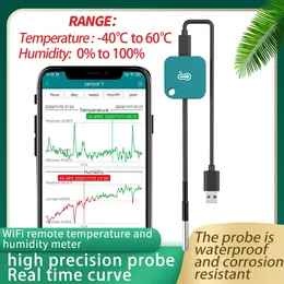 Smart Home Control Wireless WiFi Temperature Humidity Sensor Data Logger Metre Controller Measurement Thermometer Hygrometer Remote Alarm