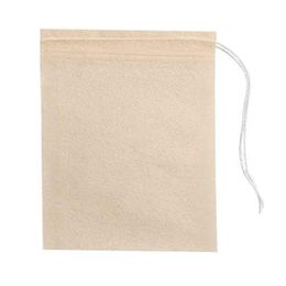 100Pcs Teabags Biodegradable Paper Tea Bag Drawstring Eco-Friendly Filter Empty Tea Bags Loose Leaf Tea Powder Herbal Medicine