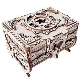 3D Wooden Puzzles For Adults Assembling Wooden Mechanical Model Block Kit Jewellery Box Jigsaw Hobby Creative Teens Kid Gift 240124