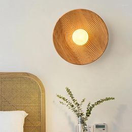 Wall Lamps Nordic Retro Wood Grain Interior Indoor Lights For Bedside Lighting Decoration Stairs Living Room Fixtures