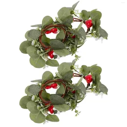 Candle Holders Love Garland Holder Wedding Decorations For Ceremony Valentine Rings Wreaths Mini Leaves Tea Light Winter