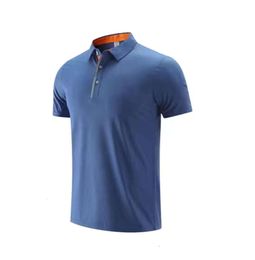 LL Unique personality Outdoor Mens Polo Shirt Quick Dry Sweat-wicking Short Top Male Sleeve High Quantity Luss