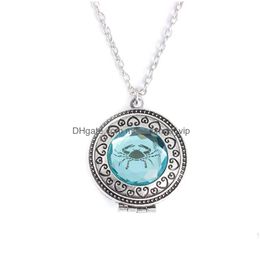 Pendant Necklaces Twee Constellation For Accessories Wholesale Locket Necklace Drop Delivery Jewellery Pendants Dhepm