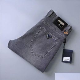 Mens Jeans Designer Elasticity Jean Hombre Trousers Men And Women Fashion Brand Luxury Pants Denim Pant Trend Motorcycle Skinny Drop D Otuds