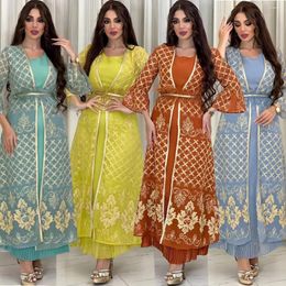 Ethnic Clothing Ramadan Islamic Robe Middle East Eid Al Fitr Arab Dubai Embroidered Sticker Dress Muslim Luxury Party Banquet