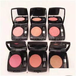 Blush 2022 New B Girl Face Beauty Cosmetics Long Lasting Natural Harmonie De Harmony 0.38Oz Net Weight 11G With Brush And 6 Colour Drop Otzau