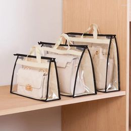 Storage Boxes Dust-Proof Transparent Bag Handbag Closet Organiser Hanging Protect Cover With Zipper High Capacity