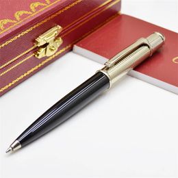 MOM CT D Series Luxury Ballpoint Pens Metallic Stripe With Baozhu On Top Writing Gift Stationery HighQuality Office Supplies 240124