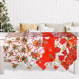 Tapestries Holiday Dining Table Linen 13x72 Inches Winter Decorations Snowflake Runner High-Definition Printing Easy Care Fabric Tablecloth