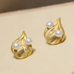 Stud Earrings MeiBaPJ 925 Genuine Silver Natural Freshwater Pearl Fashion Fine Wedding Jewellery For Women
