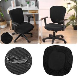 Chair Covers Seat Cushion With Lumbar Support Elastic Office Cover Desk Black Car