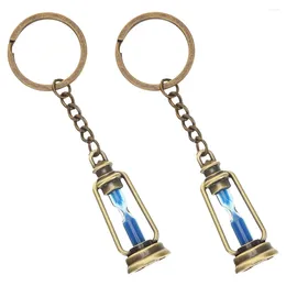 Keychains 2 Pcs Hourglass Keychain Mobile Phone For Car Keys Women And Handsets Cell Phones Bag Pendant Metal