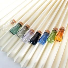 Bottles 1/2/3pcs Mini Small Glass With Cork Stopper Jars Tiny Wedding Vials Message Favour Containers Jewellery Accessories