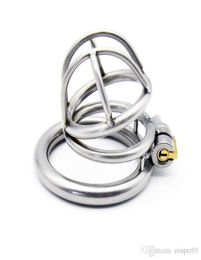 New Lock Super Small Stainless Steel Male Device Cock Cage Penis Virginity lock Cock Ring Adult Game Belt CPA231-17179737