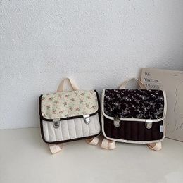 cervo jonmi stile coreano zaino per bambini retrò stampato floreale borsa da scuola per bambina picnic all'aperto borse a tracolla per bambini 240130